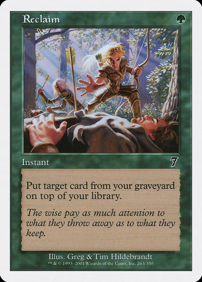 2001 Seventh Edition Reclaim common #263 common card image