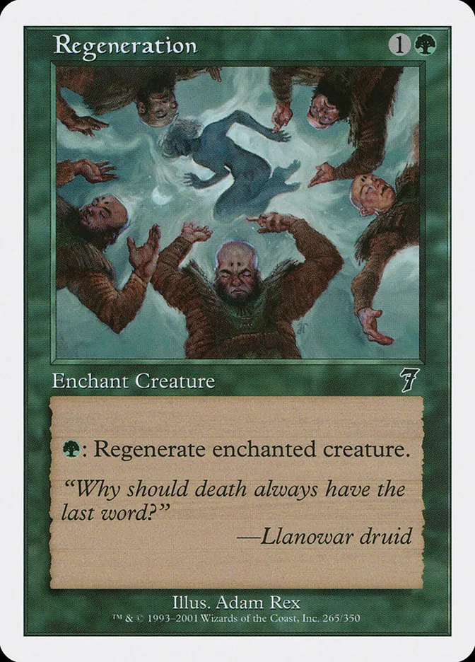 2001 Seventh Edition Regeneration common #265 common card image