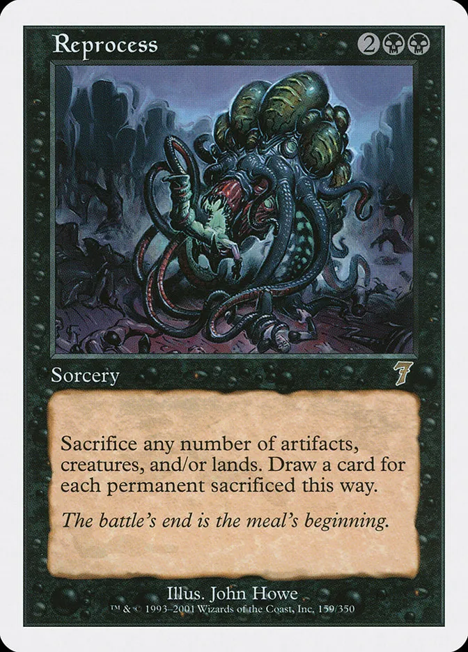 2001 Seventh Edition Reprocess #159 rare card image