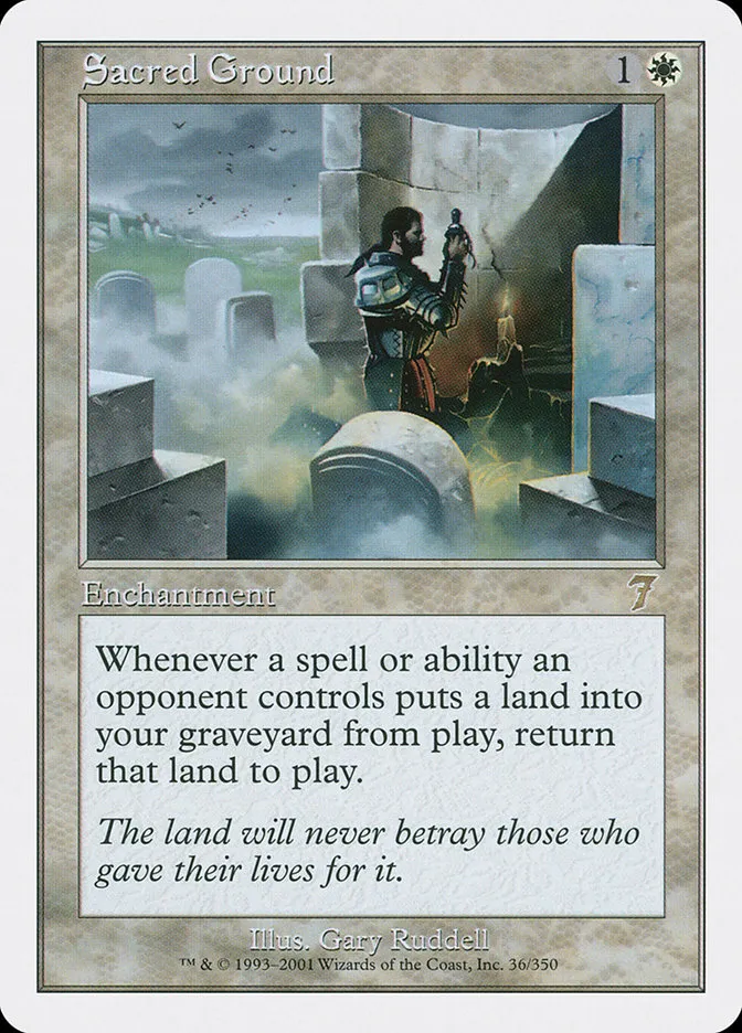 2001 Seventh Edition Sacred Ground #36 rare card image