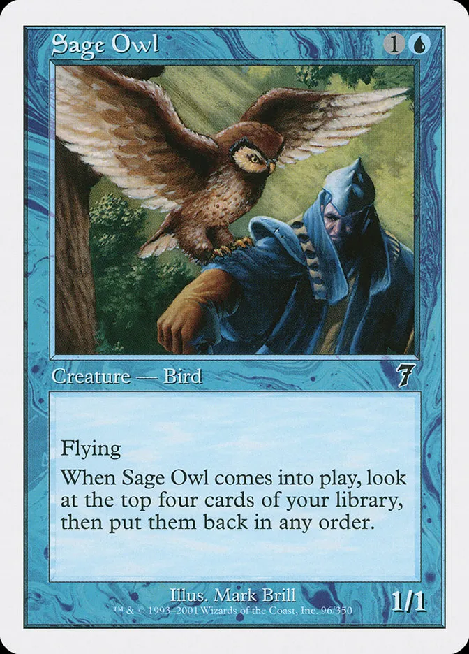 2001 Seventh Edition Sage Owl common #96 common card image