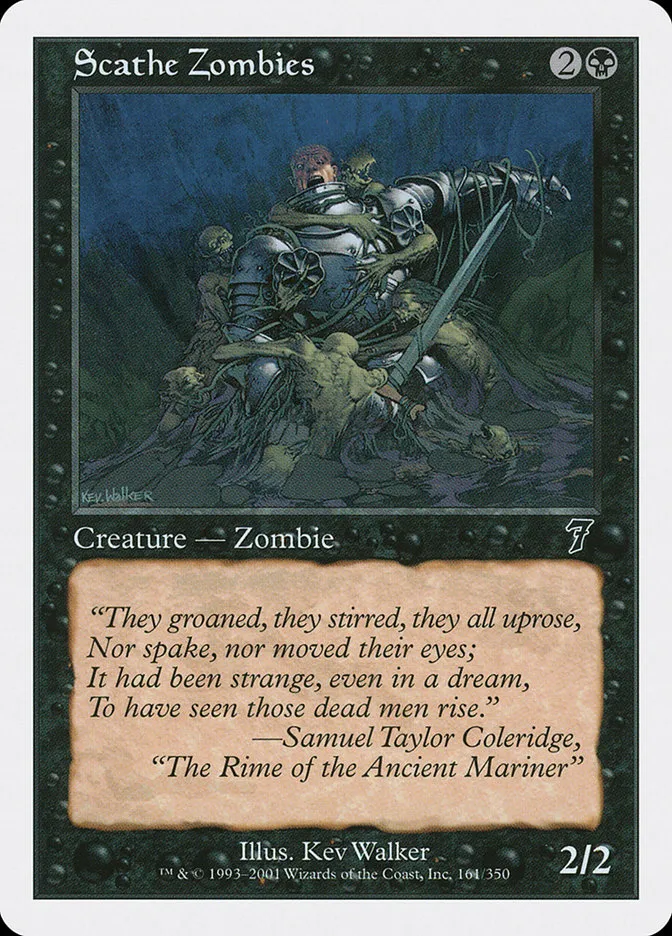 2001 Seventh Edition Scathe Zombies common #161 common card image