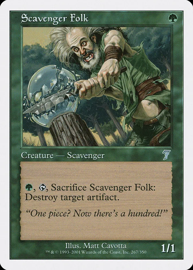 2001 Seventh Edition Scavenger Folk uncommon #267 uncommon card image