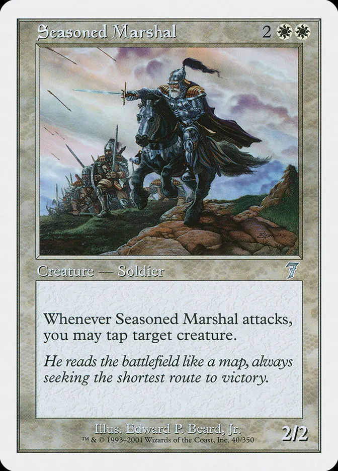2001 Seventh Edition Seasoned Marshal #40 uncommon card image