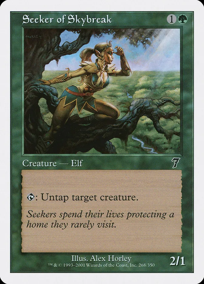 2001 Seventh Edition Seeker of Skybreak common #268 common card image
