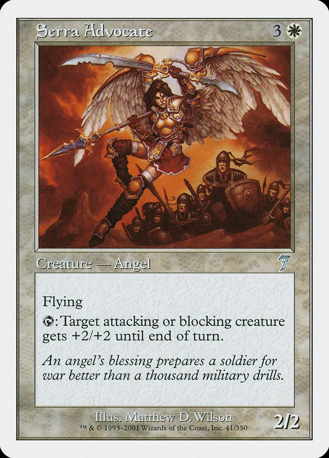 2001 Seventh Edition Serra Advocate uncommon #41 uncommon card image