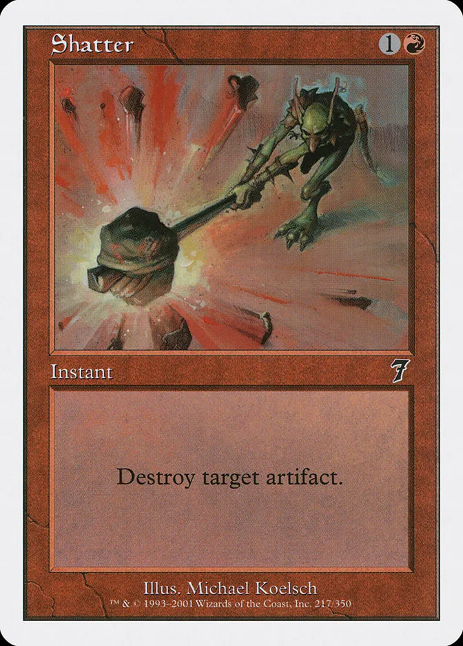 2001 Seventh Edition Shatter common #217 common card image