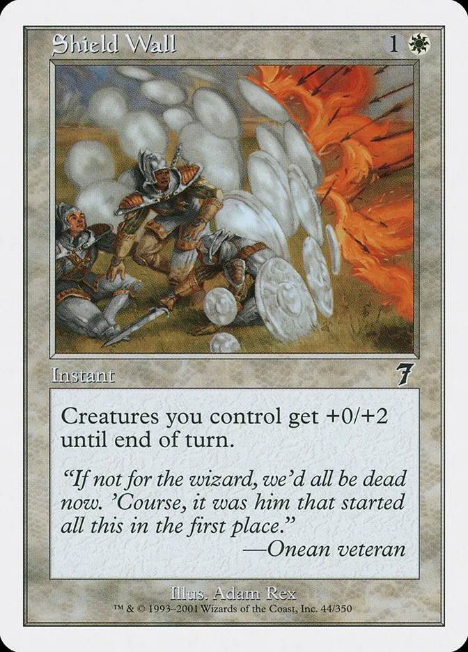 2001 Seventh Edition Shield Wall common #44 common card image