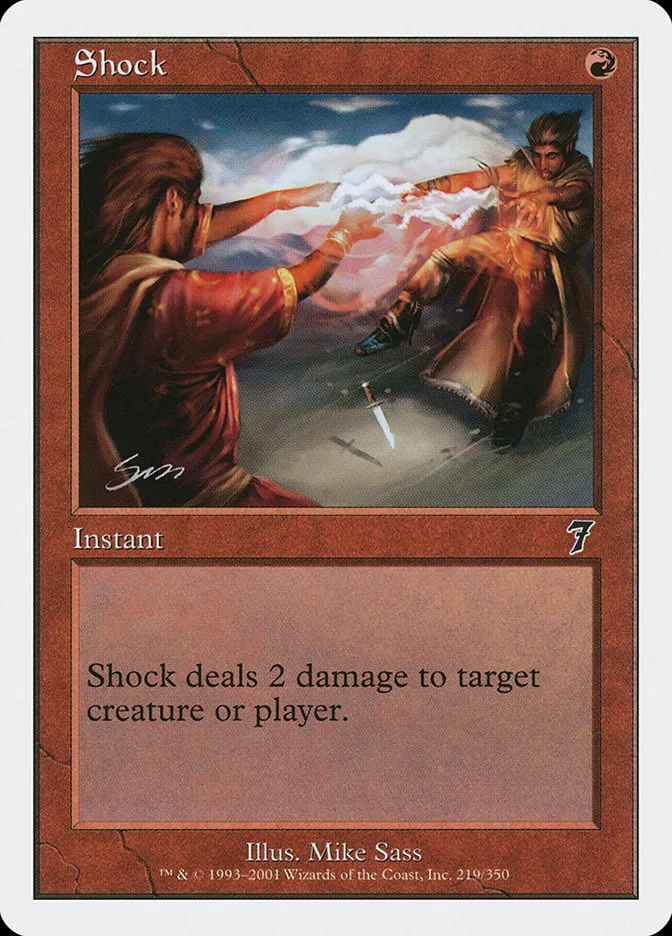 2001 Seventh Edition Shock common #219 common card image