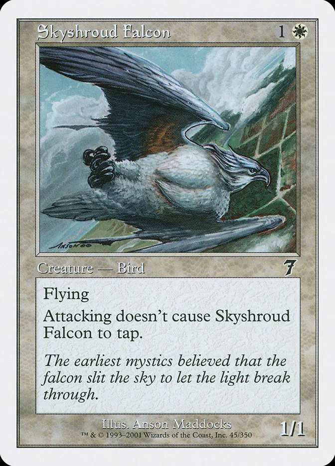 2001 Seventh Edition Skyshroud Falcon #45 common card image