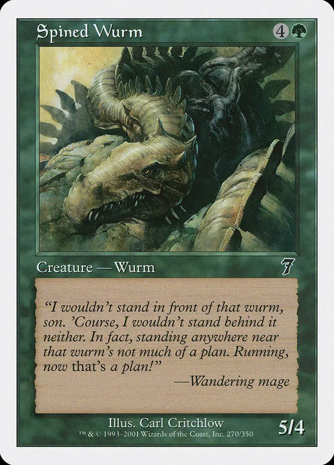 2001 Seventh Edition Spined Wurm common #270 common card image