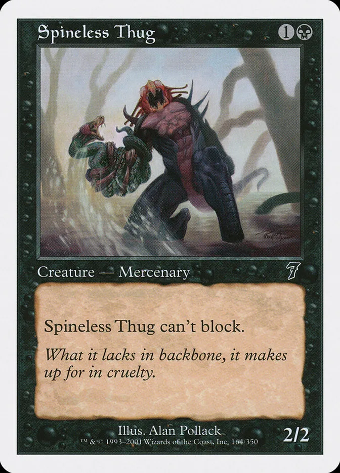 2001 Seventh Edition Spineless Thug common #164 common card image
