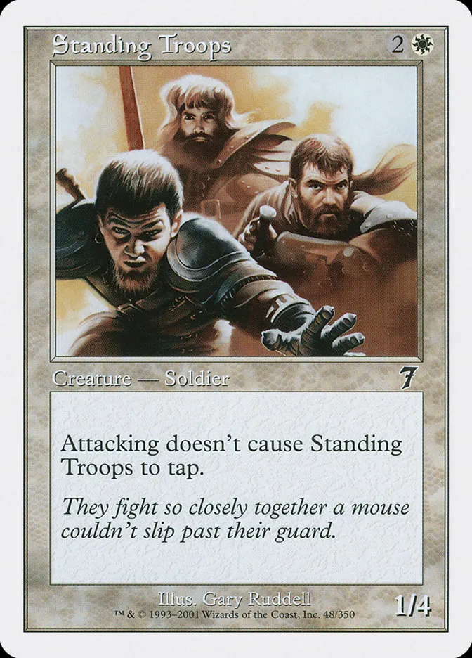 2001 Seventh Edition Standing Troops common #48 common card image