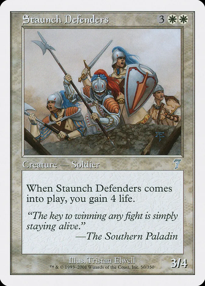 2001 Seventh Edition Staunch Defenders #50 uncommon card image
