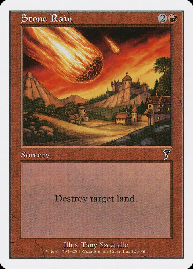 2001 Seventh Edition Stone Rain common #221 common card image