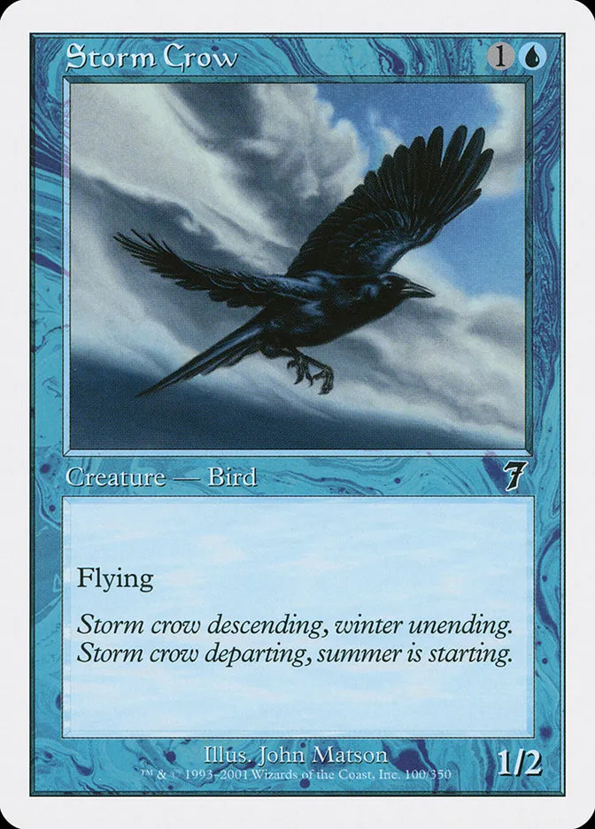 2001 Seventh Edition Storm Crow common #100 common card image