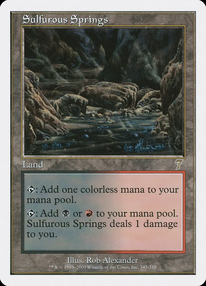 2001 Seventh Edition Sulfurous Springs rare #345 rare card image