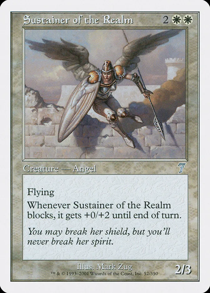 2001 Seventh Edition Sustainer of the Realm #52 uncommon card image