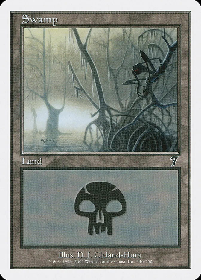 2001 Seventh Edition Swamp common #346 common card image