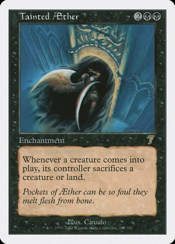2001 Seventh Edition Tainted Aether rare #167 rare card image