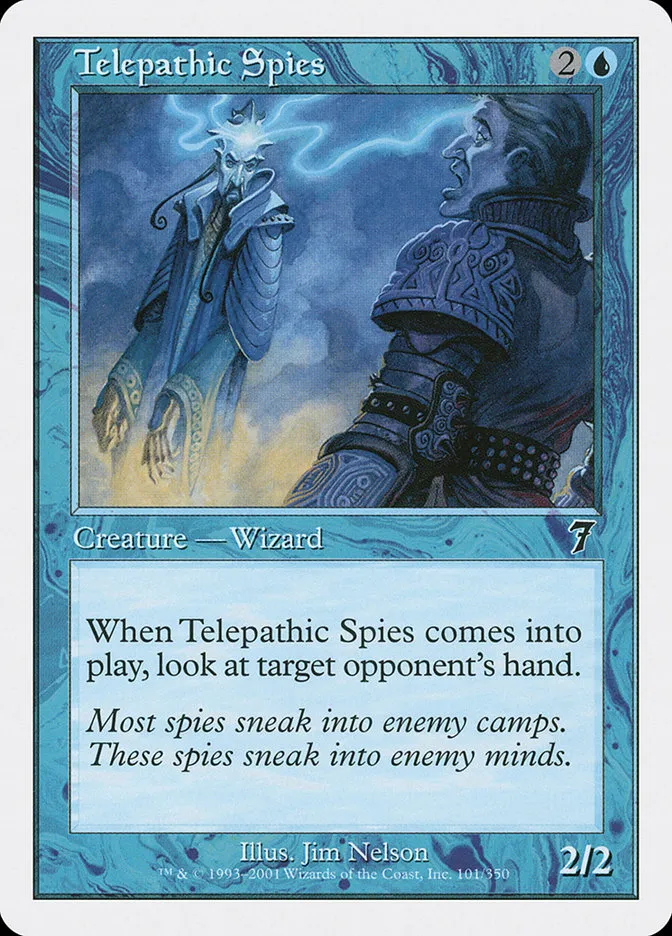 2001 Seventh Edition Telepathic Spies common #101 common card image