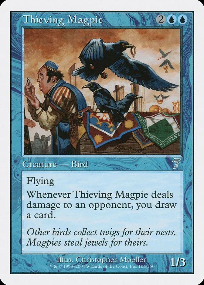 2001 Seventh Edition Thieving Magpie uncommon #104 uncommon card image