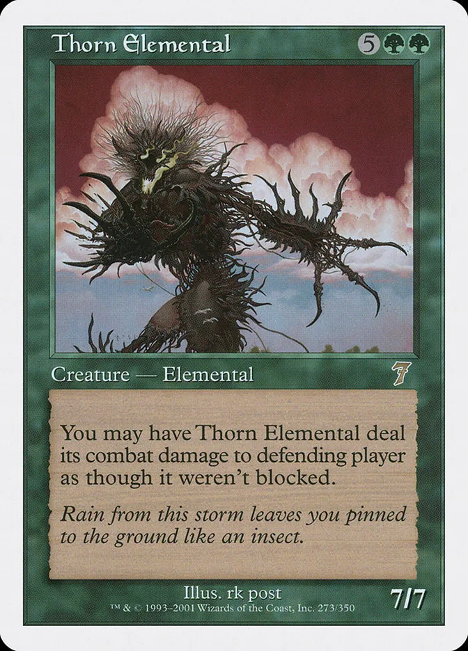 2001 Seventh Edition Thorn Elemental rare #273 rare card image