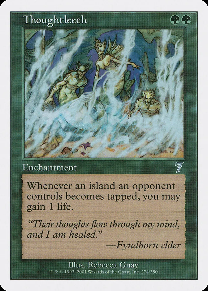2001 Seventh Edition Thoughtleech uncommon #274 uncommon card image