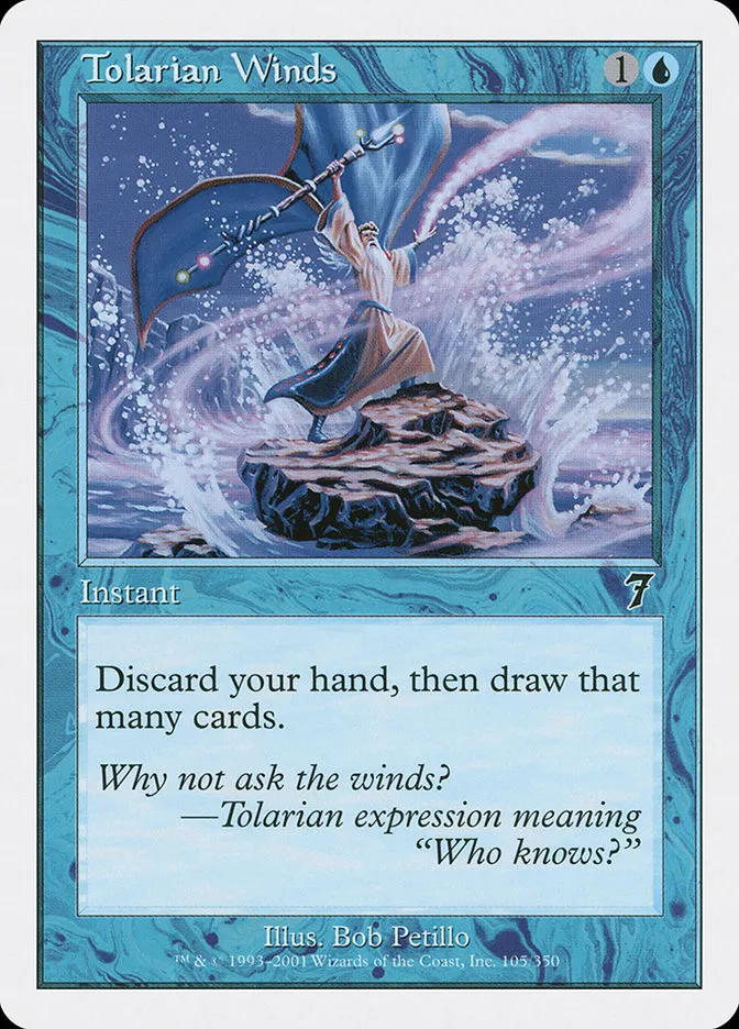 2001 Seventh Edition Tolarian Winds common #105 common card image