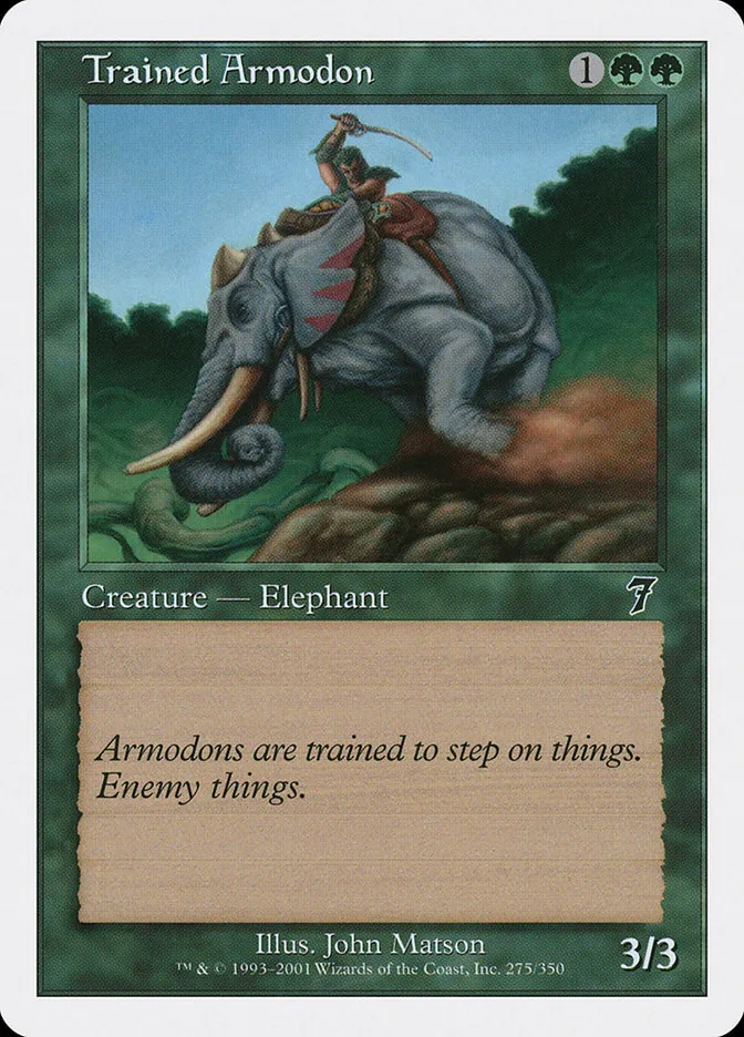 2001 Seventh Edition Trained Armodon common #275 common card image
