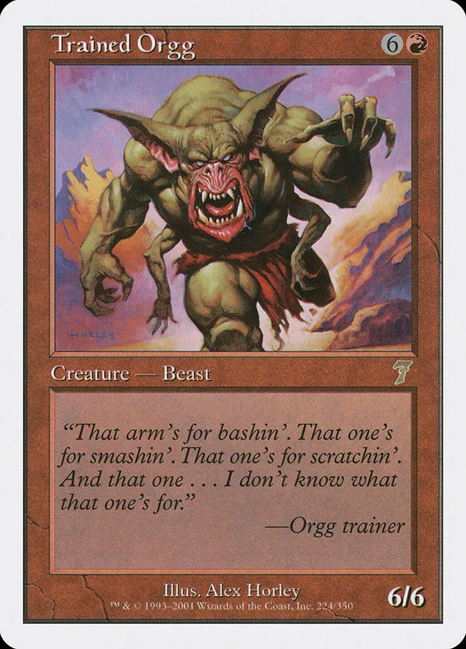 2001 Seventh Edition Trained Orgg rare #224 rare card image