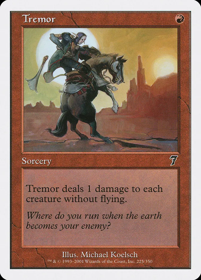 2001 Seventh Edition Tremor common #225 common card image