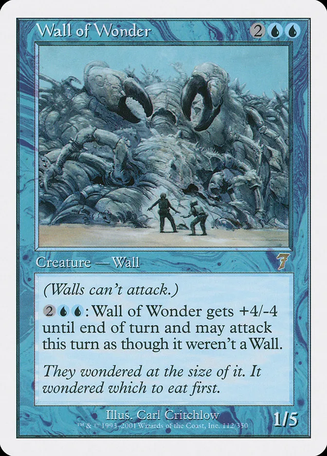 2001 Seventh Edition Wall of Wonder rare #112 rare card image