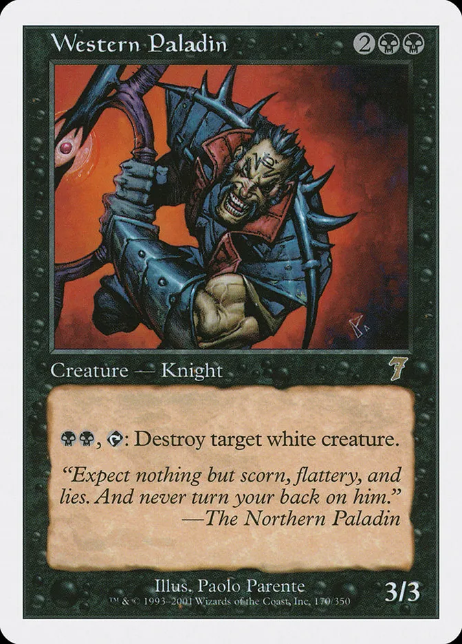 2001 Seventh Edition Western Paladin rare #170 rare card image