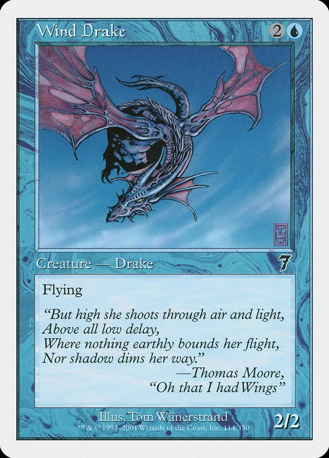 2001 Seventh Edition Wind Drake common #114 common card image