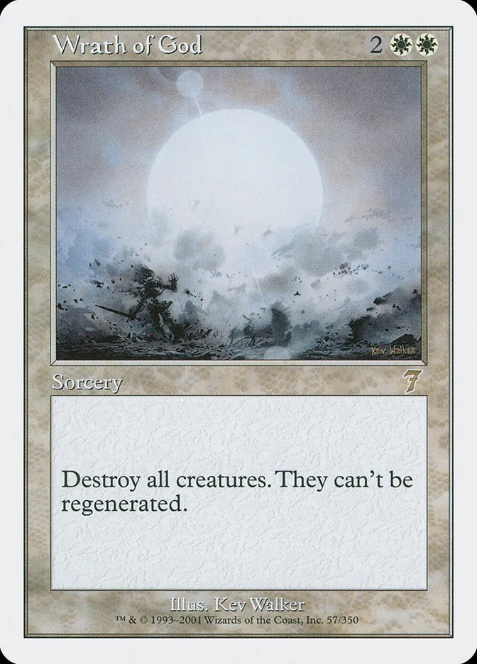 2001 Seventh Edition Wrath of God #57 rare card image