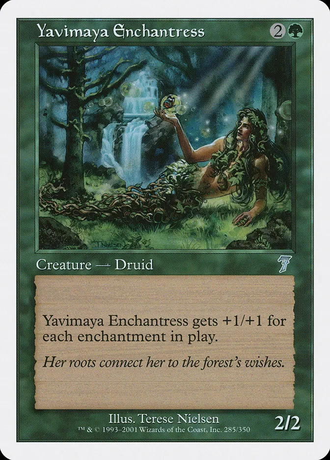 2001 Seventh Edition Yavimaya Enchantress uncommon #285 uncommon card image