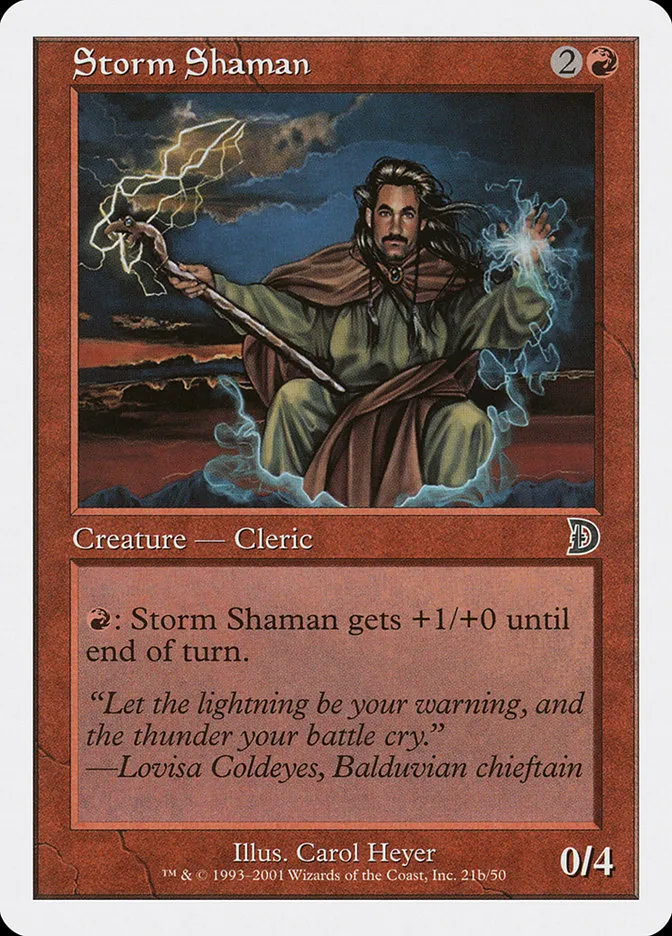 2001 Deckmasters Storm Shaman common #21b common card image