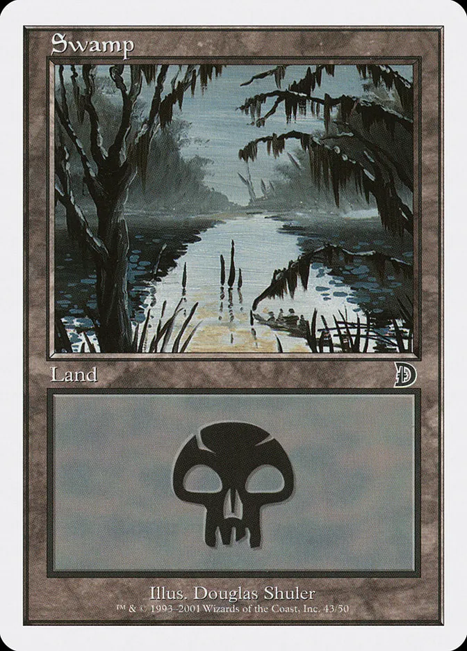 2001 Deckmasters Swamp common #43 common card image