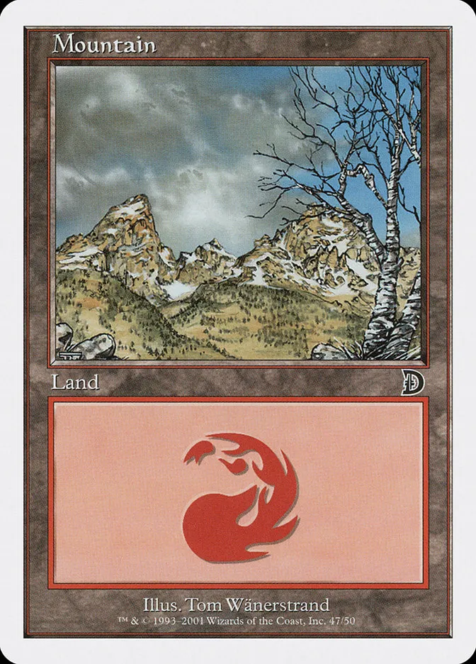 2001 Deckmasters Mountain common #47 common card image