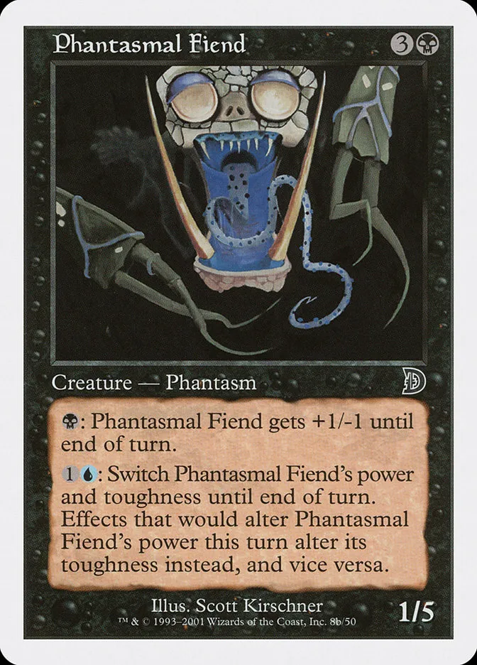 2001 Deckmasters Phantasmal Fiend common #8b common card image