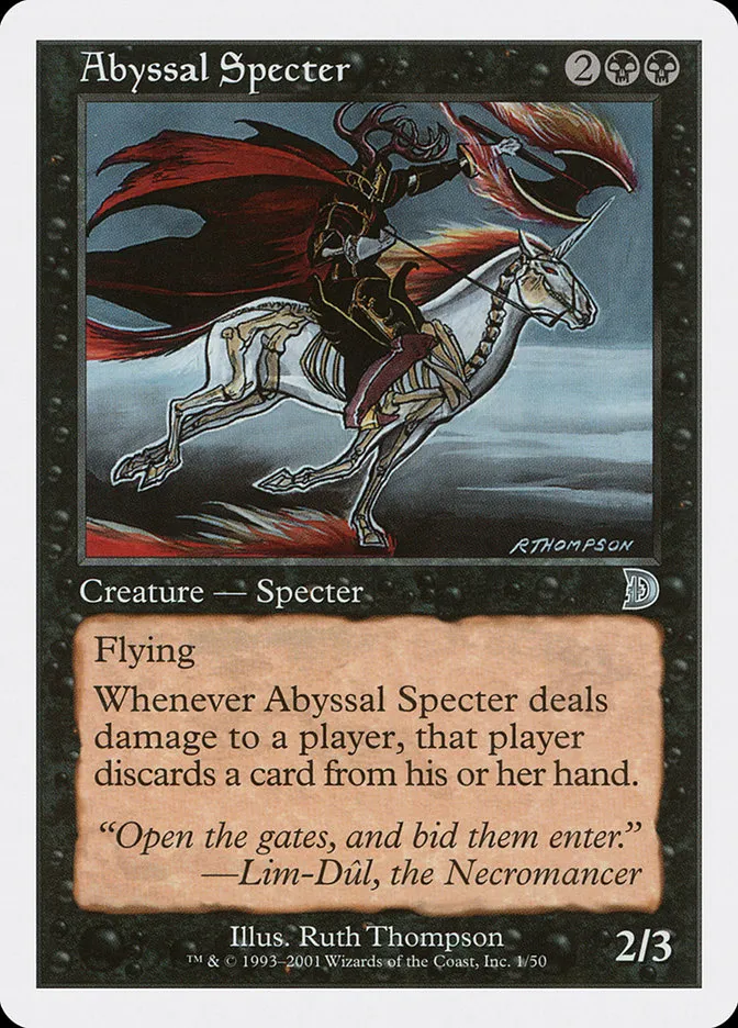 2001 Deckmasters Abyssal Specter uncommon #1 uncommon card image