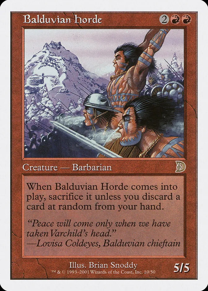 2001 Deckmasters Balduvian Horde rare #10 rare card image