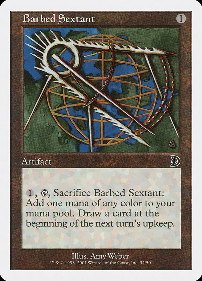 2001 Deckmasters Barbed Sextant common #34 common card image