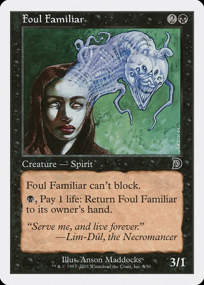 2001 Deckmasters Foul Familiar common #5 common card image