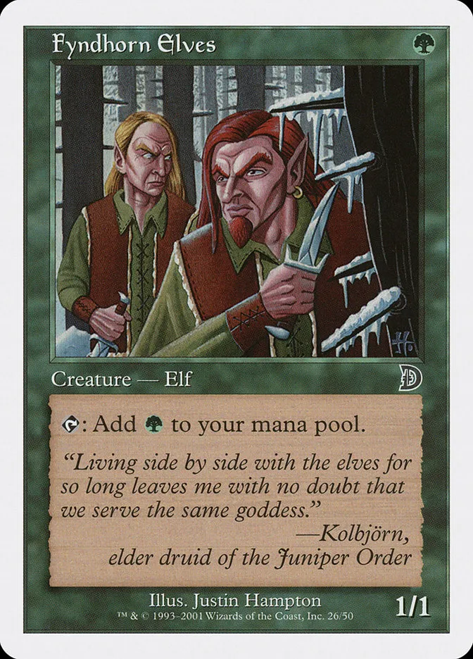 2001 Deckmasters Fyndhorn Elves #26 common card image