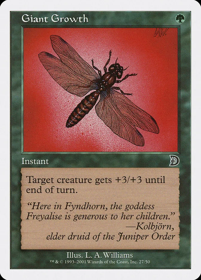 2001 Deckmasters Giant Growth common #27 common card image