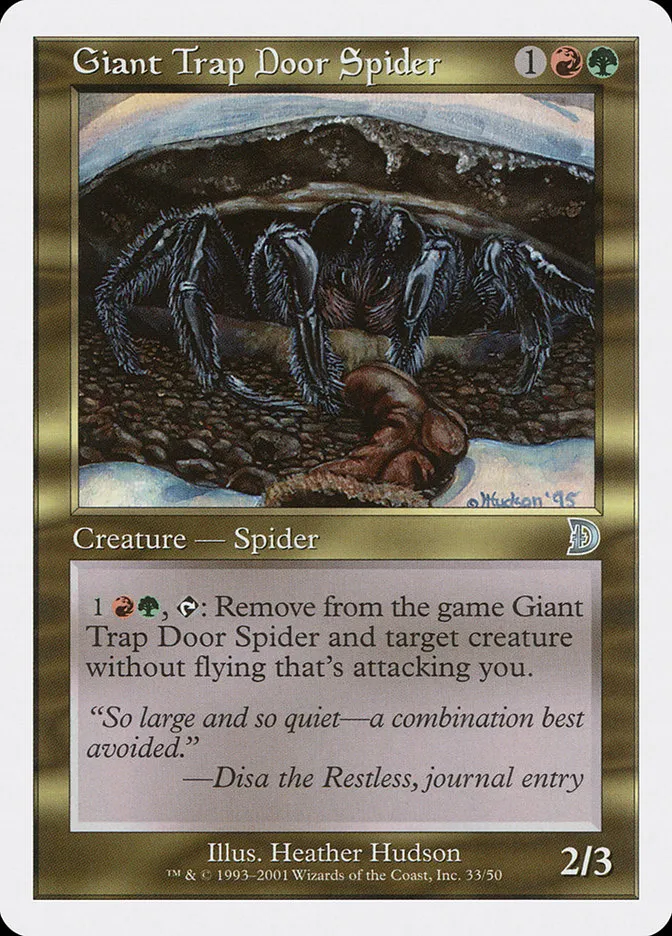 2001 Deckmasters Giant Trap Door Spider uncommon #33 uncommon card image