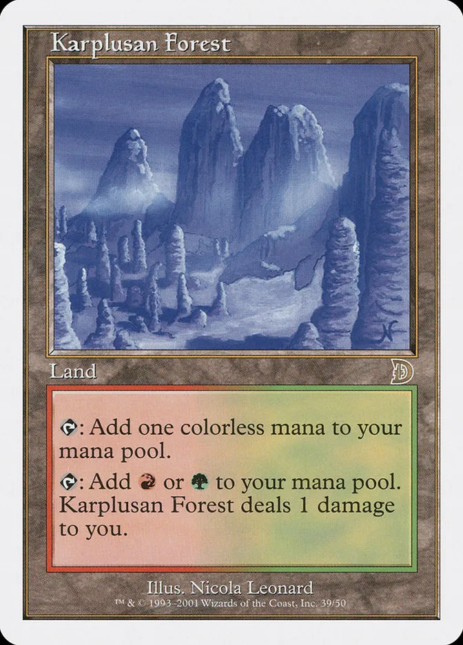 2001 Deckmasters Karplusan Forest rare #39 rare card image