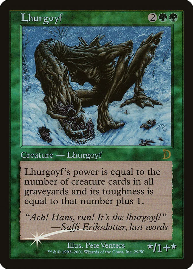 2001 Deckmasters Lhurgoyf #29 rare card image